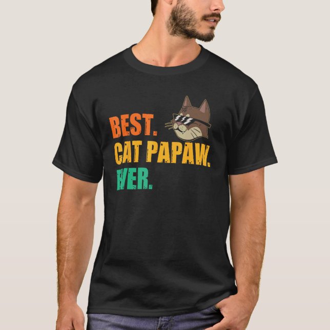 T-shirt Meilleur. Papy chat. jamais Papy animal (Devant)