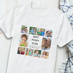 T-shirt Meilleur Papy Ever Petits-enfants 10 Collage de Ph