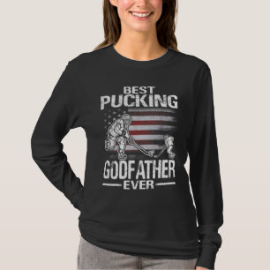 T-shirt Meilleur Parrain De Canot Jamais Hockey Fête des p