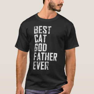 T-shirt Meilleur Parrain de Chat de la Fête des Pères Vint