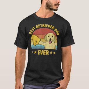 T-shirt Meilleur Parrain D'Or Papa Jamais Vintage Chiot