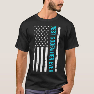 T-shirt Meilleur parrain jamais drapeau américain