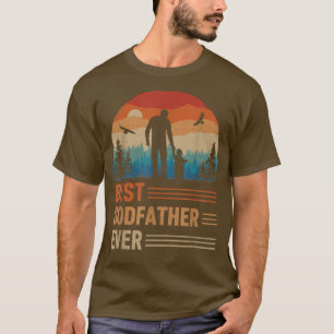 T-shirt Meilleur Parrain Jamais Hommes Rétro Décor Coucher