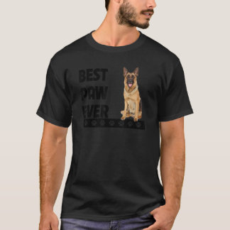 T-shirt Meilleur Paw Jamais Allemand Berger Papa Fête des