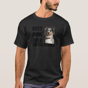 T-shirt Meilleur Paw Jamais Aussie Papa Australian Shepher