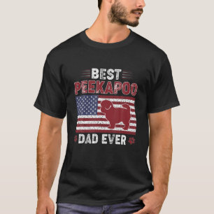 T-shirt Meilleur Peekapoodad jamais American Flag Chien Pa