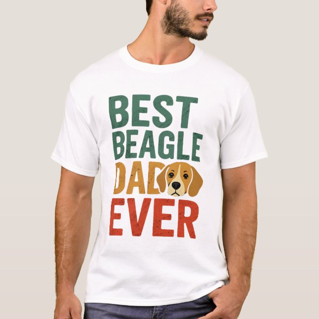 T-shirt Meilleur Père Beagle jamais (Devant)