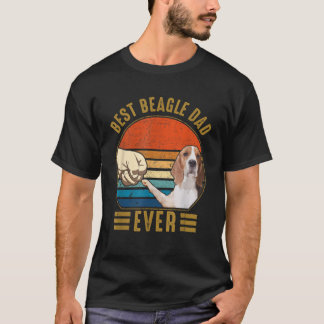 T-shirt Meilleur Père Beagle Jamais Rétro Pères Beagles Vi