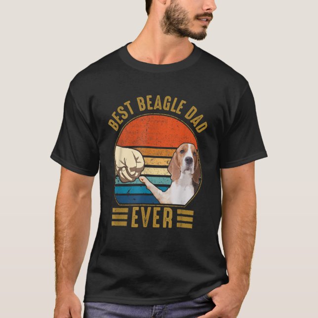 T-shirt Meilleur Père Beagle Jamais Rétro Pères Beagles Vi (Devant)