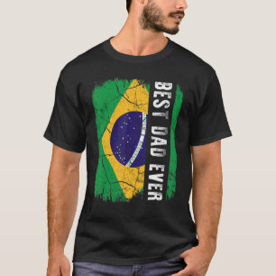 T-shirt Meilleur Père Brésilien Jamais Brésil Fête des pèr