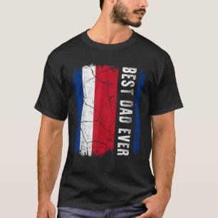 T-shirt Meilleur Père Costa Rica Jamais Costa Rica Papa Pè