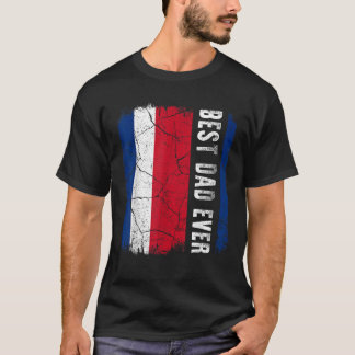 T-shirt Meilleur Père Costa Rica Jamais Costa Rica Papa Pè