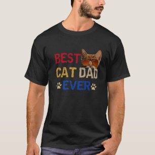 T-shirt Meilleur père de chat jamais