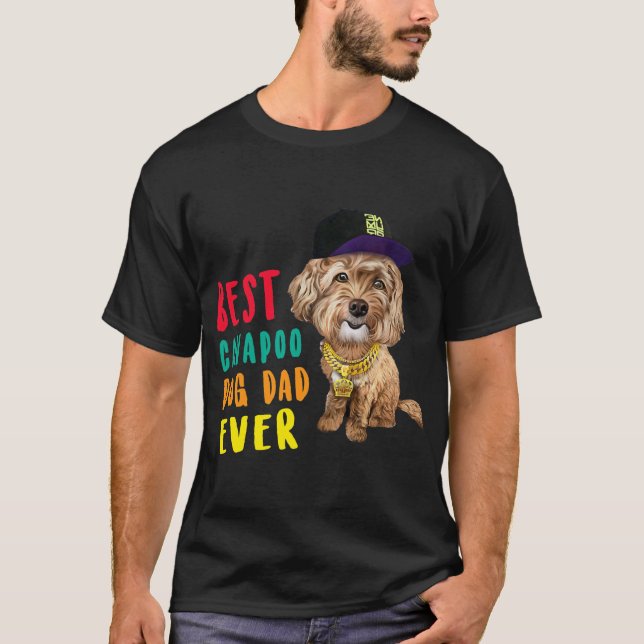 T-shirt Meilleur père de chien de Cavapo jamais Fête des p (Devant)