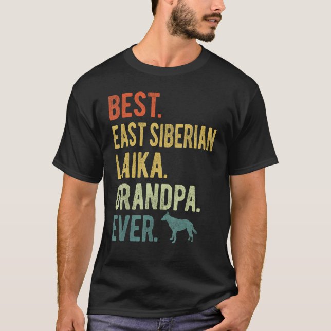 T-shirt Meilleur Père de chien de la Sibérie orientale Lai (Devant)