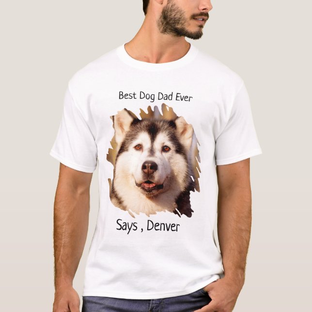 T-shirt Meilleur père de chien jamais (Devant)