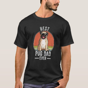 T-shirt Meilleur père de chien Pug Costume Propriétaire Pu