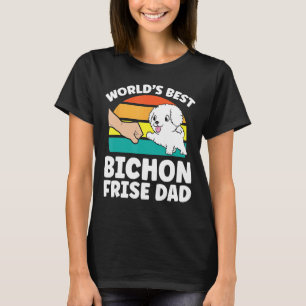 T-shirt Meilleur Père de la levure de Bichon au monde jama