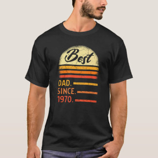 T-shirt Meilleur Père Depuis 1970 Fête des pères De Son Da