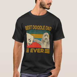 T-shirt Meilleur père Doodle Jamais Rétro Amoureux des c