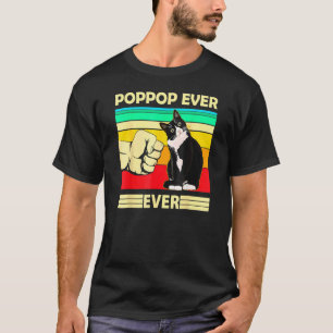 T-shirt Meilleur Père Félin Vintage pour Hommes Poppop Eve