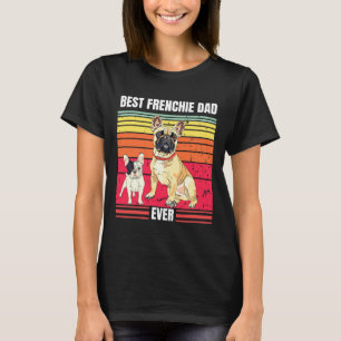 T-shirt Meilleur Père Français Jamais Rétro Vintage Sunset