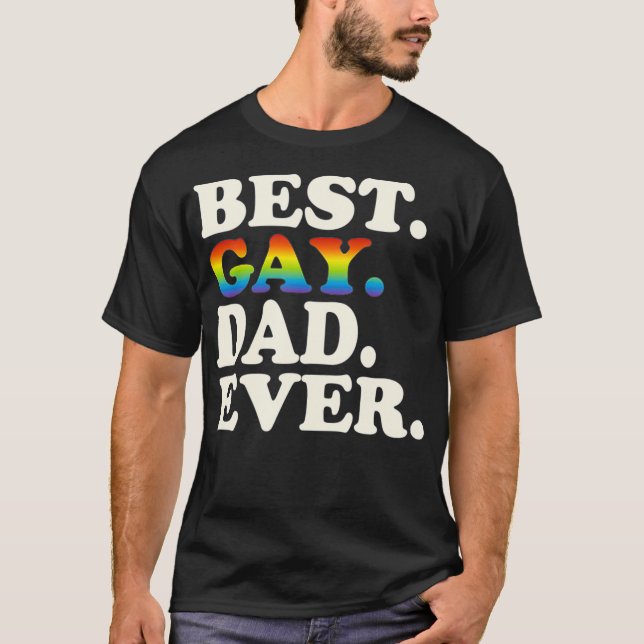 T-shirt Meilleur Père Gay Jamais Gay Égalité de genre Drôl (Devant)