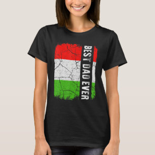 T-shirt Meilleur Père Hongrois Jamais Hongrie Drapeau Fête