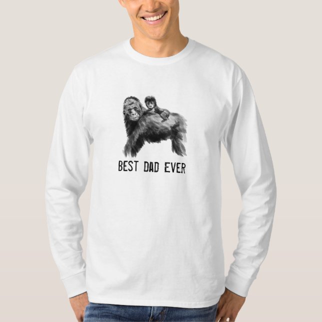 T-shirt Meilleur père jamais gorille (Devant)
