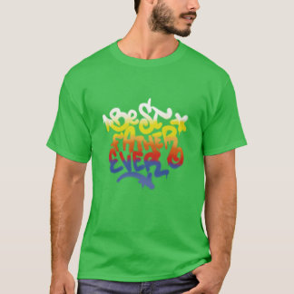 T-shirt Meilleur père jamais graffiti cadeau