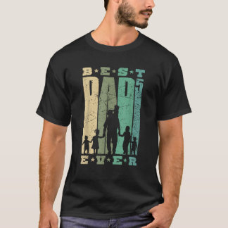 T-shirt Meilleur père Jamais père avec 5 enfants quintuple