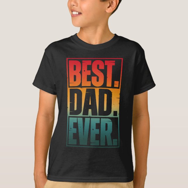 T-SHIRT MEILLEUR PÈRE JAMAIS TYPOGRAPHIE   (Devant)