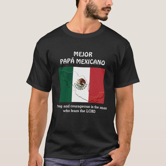 T-shirt MEILLEUR PÈRE MEXICAIN Personnalisé (Devant)