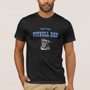 T-shirt Meilleur PÈRE PITBULL - Black Pitty Dog Face