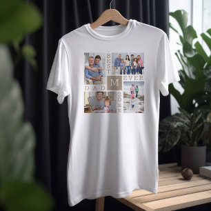 T-shirt Meilleur père pour toujours 4 photos et année Be