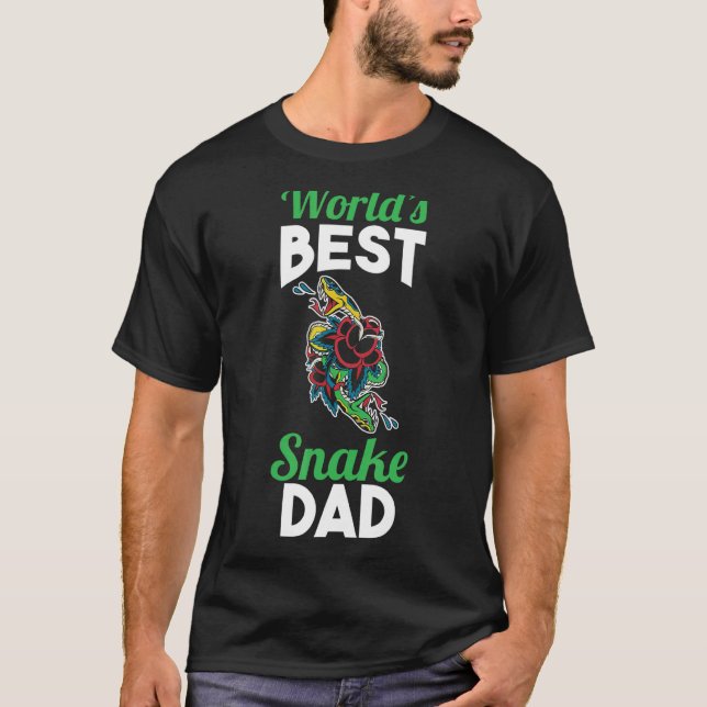 T-shirt Meilleur Père Serpent Monde (Devant)