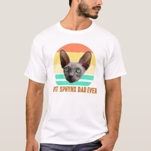 T-shirt Meilleur père Sphynx jamais mignon Amoureux des c