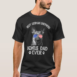 T-shirt Meilleur père suppléant de berger allemand Usa Fla