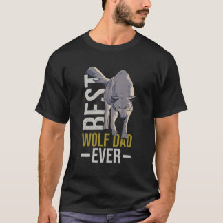T-shirt Meilleur Père Wolf Jamais Cité Pour Votre Père Wol