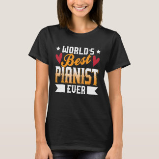 T-shirt Meilleur Pianiste Jamais Musique Piano Lover