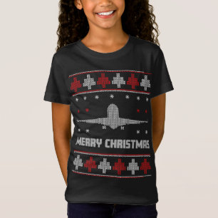 T-Shirt Meilleur pilote de Noël Aviation Douleur moche