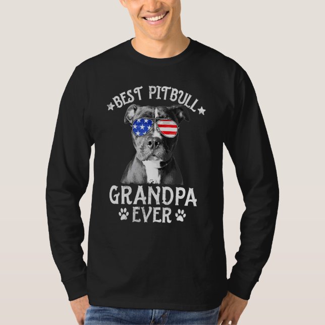 T-shirt Meilleur Pitbull Grand-Père Jamais Chien Papa Amér (Devant)