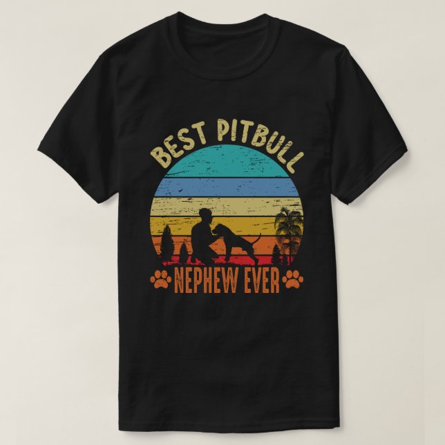T-shirt Meilleur Pitbull NEPHEW jamais Vintage (Design devant)