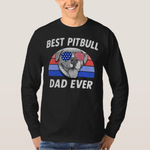 T-shirt Meilleur Pitbull Papa Funny Pit Bull Retro Père