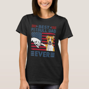 T-shirt Meilleur Pitbull Papa Jamais Chien Vintage
