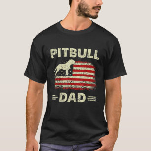 T-shirt Meilleur Pitbull Papa Jamais - Drapeau Américain 4