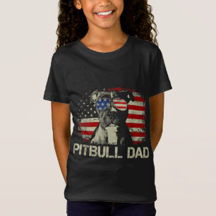T-Shirt Meilleur Pitbull papa jamais drapeau américain 4 j