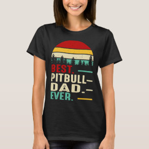 T-shirt Meilleur Pitbull Papa Jamais Drôle Retro Vintage P