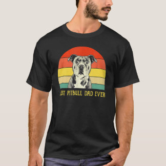 T-shirt Meilleur Pitbull Papa Jamais Pitbull Dog Pères Da