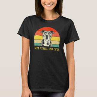 T-shirt Meilleur Pitbull Papa Jamais Pitbull Dog Pères Da